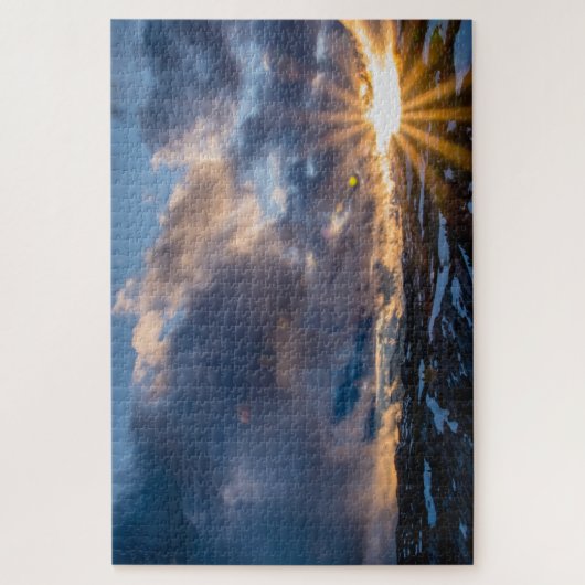Zonnegebergte in het gebergte legpuzzel (Verticaal)