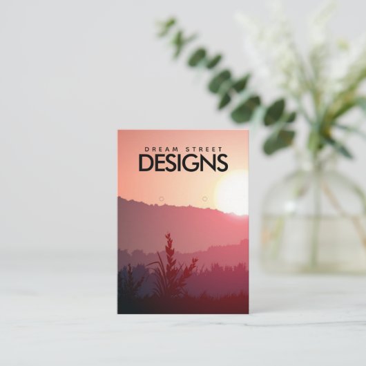 Zonnegebergte — Kaart voor verkenning van zonnepan Visitekaartje (Staand voorkant)