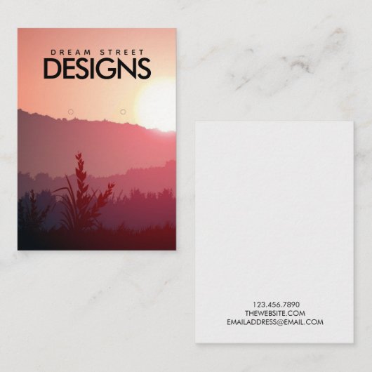 Zonnegebergte — Kaart voor verkenning van zonnepan Visitekaartje (Voorkant / Achterkant)