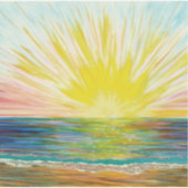 Zonnegebrande zonnestraling sticker (Voorkant)