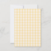 Zonnegeel Baby Shower Bedankkaart (Achterkant)
