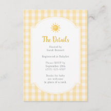 Zonnegeel Baby Shower Details