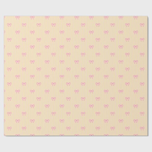 Zonnegeel Balletcore Lint Boogjes Cadeaupapier (Vlak)