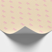 Zonnegeel Balletcore Lint Boogjes Cadeaupapier (Hoek)