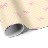 Zonnegeel Balletcore Lint Boogjes Cadeaupapier (Rol Hoek)