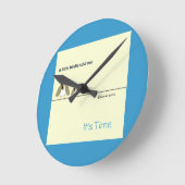 Zonnegeel en helder blauw - een kleine Birdie verk Ronde Klok (Hoek)