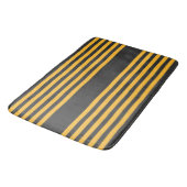 Zonnegeel en houtskool met vijf strippen badmat (Gekanteld)