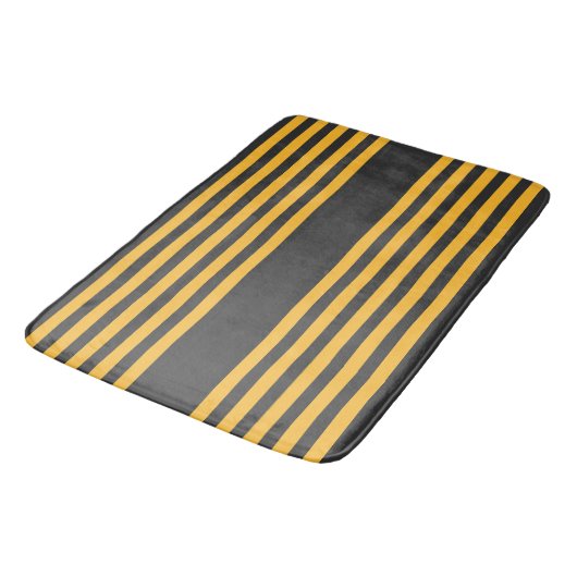 Zonnegeel en houtskool met vijf strippen badmat (Gekanteld)