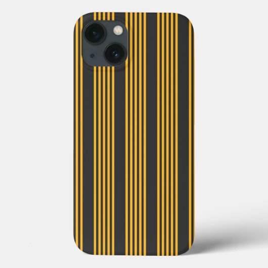 Zonnegeel en houtskool met vijf strippen Case-Mate iPhone case (Achterkant)