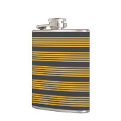 Zonnegeel en houtskool met vijf strippen heupfles (Links)