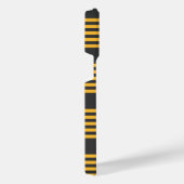 Zonnegeel en houtskool met vijf strippen iPhone hoesje (Rechterkant)