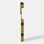 Zonnegeel en houtskool met vijf strippen iPhone hoesje (Linkerkant)