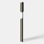Zonnegeel en houtskool met vijf strippen iPhone hoesje (Rechterkant)