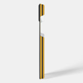 Zonnegeel en houtskool met vijf strippen iPhone hoesje (Linkerkant)