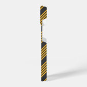 Zonnegeel en houtskool met vijf strippen iPhone hoesje (Linkerkant)