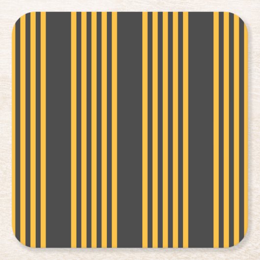 Zonnegeel en houtskool met vijf strippen kartonnen onderzetters (Voorkant)