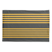 Zonnegeel en houtskool met vijf strippen kussensloop (Achterkant)