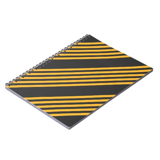 Zonnegeel en houtskool met vijf strippen notitieboek (Linkerzijde)