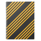 Zonnegeel en houtskool met vijf strippen notitieboek (Voorkant)