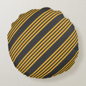 Zonnegeel en houtskool met vijf strippen rond kussen (Achterkant)