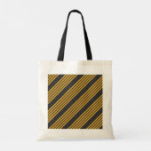 Zonnegeel en houtskool met vijf strippen tote bag (Achterkant)