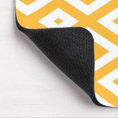 Zonnegeel en wit diamantpatroon muismat (Hoek)