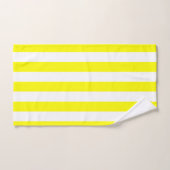 Zonnegeel en wit gestreepte print bad handdoek (Handdoek)