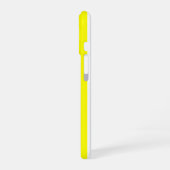 Zonnegeel en wit gestreepte print iPhone 16 hoesje (Linkerkant)