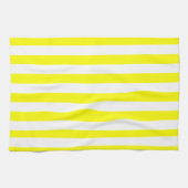 Zonnegeel en wit gestreepte print theedoek (Horizontaal)