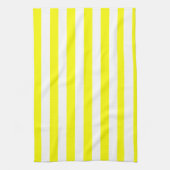 Zonnegeel en wit gestreepte print theedoek (Verticaal)