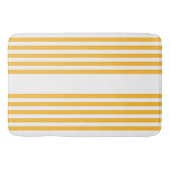 Zonnegeel en wit vijf strippen patroon badmat (Voorkant)