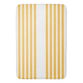 Zonnegeel en wit vijf strippen patroon badmat (Voorkant Verticaal)