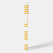 Zonnegeel en wit vijf strippen patroon iPhone hoesje (Rechterkant)