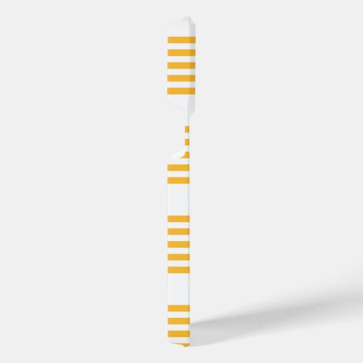 Zonnegeel en wit vijf strippen patroon iPhone hoesje (Rechterkant)