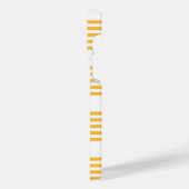 Zonnegeel en wit vijf strippen patroon iPhone hoesje (Linkerkant)