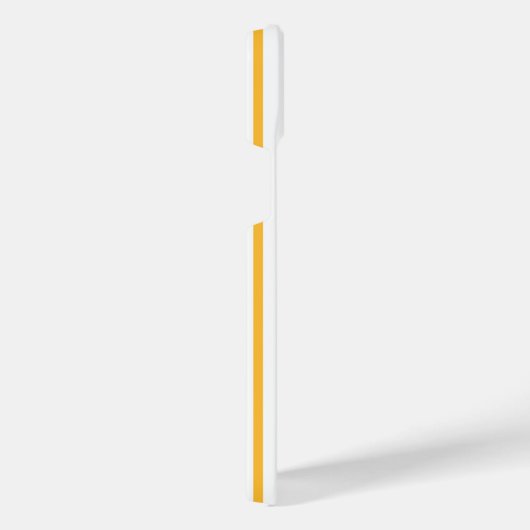 Zonnegeel en wit vijf strippen patroon iPhone hoesje (Rechterkant)