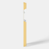 Zonnegeel en wit vijf strippen patroon iPhone hoesje (Linkerkant)