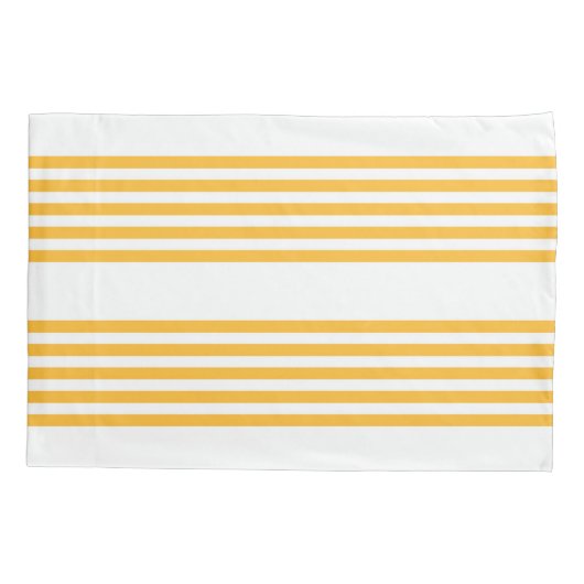 Zonnegeel en wit vijf strippen patroon kussensloop (Achterkant)