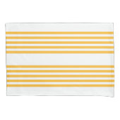 Zonnegeel en wit vijf strippen patroon kussensloop (Voorkant)