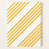 Zonnegeel en wit vijf strippen patroon planner (Achterkant)