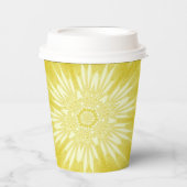 Zonnegeel Faux Tulle Design Papieren Bekers (Voorkant)