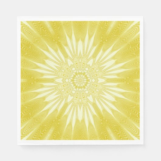 Zonnegeel Faux Tulle Design Servet (Voorkant)