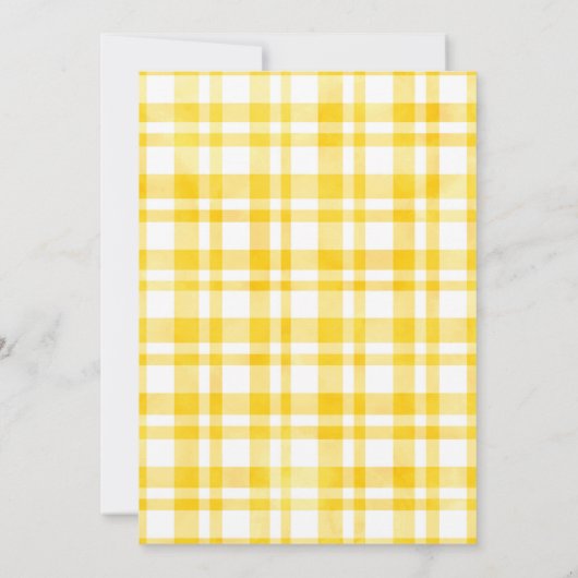 'Zonnegeel geel Waterverf geplakt' Elke gelegenhei Kaart (Achterkant)