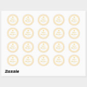 Zonnegeel Gingham Baby Shower Sticker (Vel)