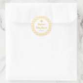 Zonnegeel Gingham Baby Shower Sticker (Tas)