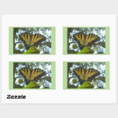 Zonnegeel monarch rechthoekige sticker (Vel)