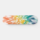 Zonnegeel Oranje Blauw-Witte Tie Dye Art Persoonlijk Skateboard (Horizontaal)