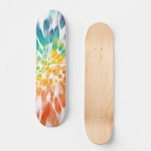 Zonnegeel Oranje Blauw-Witte Tie Dye Art Persoonlijk Skateboard (Voorkant)
