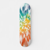 Zonnegeel Oranje Blauw-Witte Tie Dye Art Persoonlijk Skateboard (Voorkant)