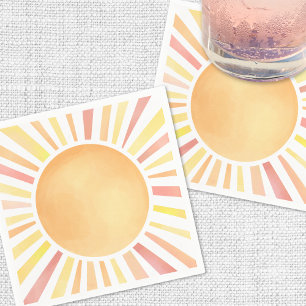 Zonnegeel Oranje Zon Servet